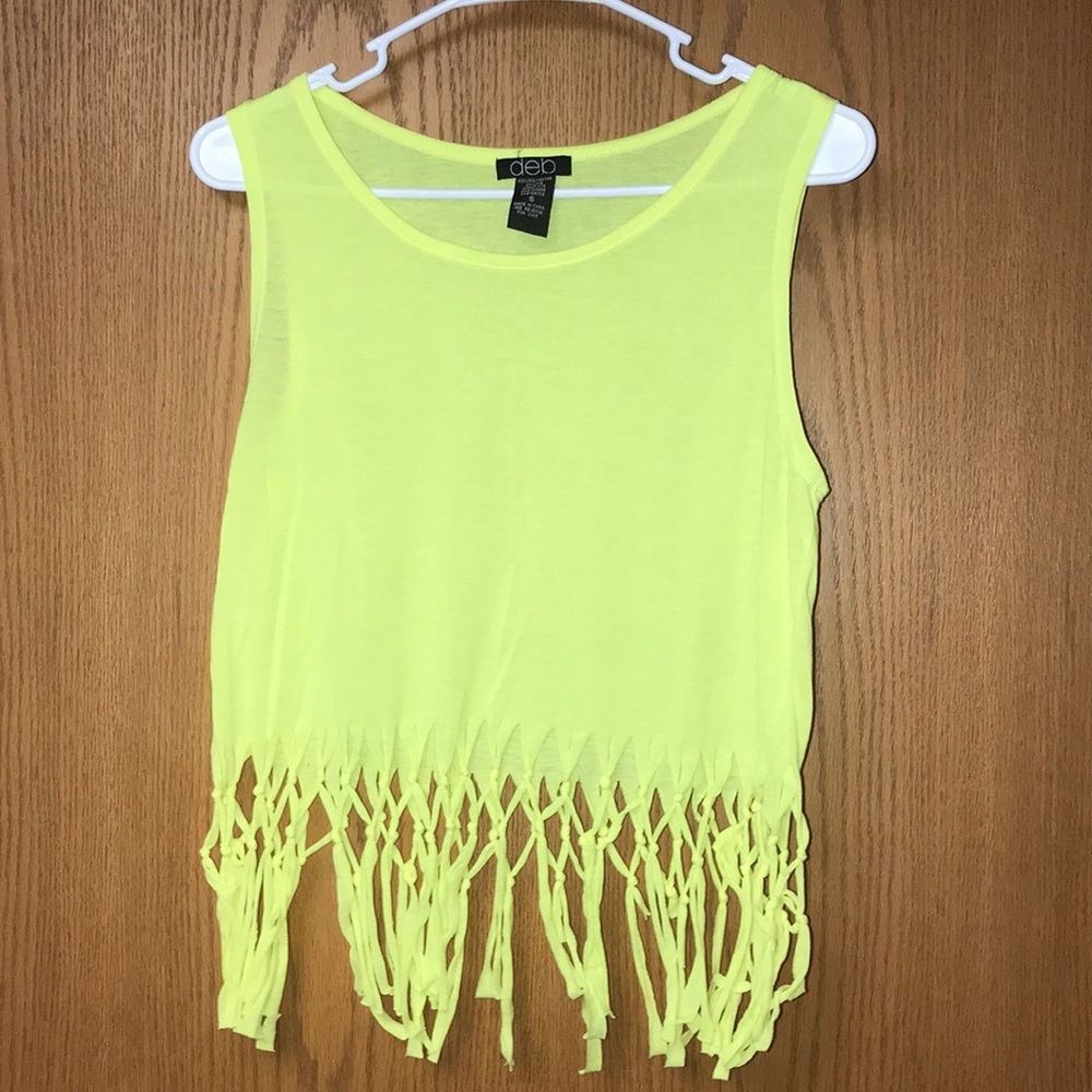 BRIGHT YELLOW CROP TANK